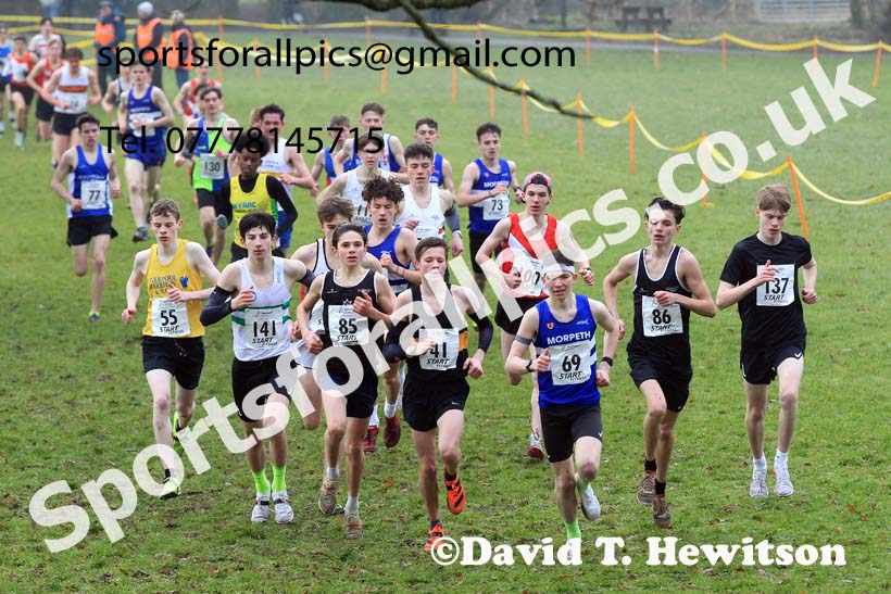 Mens Under-17s 2023 Northern Cross Country Champs., Witton Park, Blackburn. Photo: David T. Hewitson/Sports for All Pics